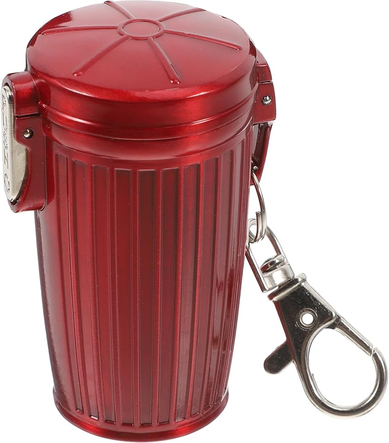 بالاكو منفضة سجائر محمولة مع غطاء سلسلة مفاتيح صندوق قمامة صغير للاستخدام في الهواء الطلق والسفر والسيارة - Image 1